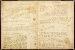 Una página del Códice Leicester, 1508-12 de Leonardo da Vinci